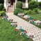 Big Dot of Happiness Camper Christmas - Lawn Decorations - Outdoor Red and Green Holiday Party Yard Decorations - 10 Piece